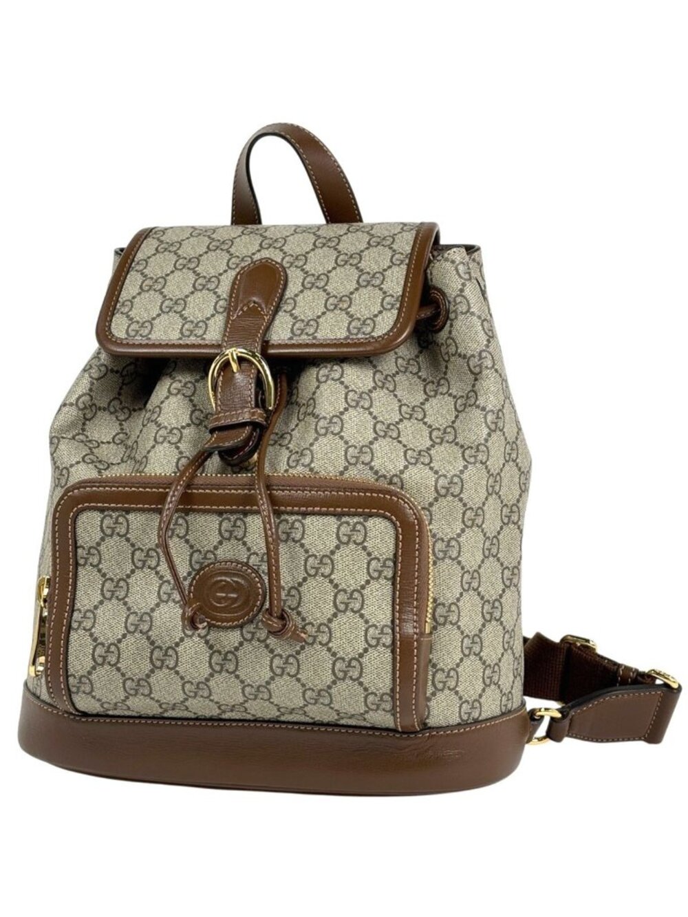 Gucci GG Pattern Backpack Interlocking Supreme Beige Brown - Picture 1 of 7
